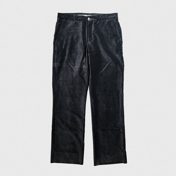 EMPORIO ARMANI Men's Black Velvet/Velour Trousers, Italy Size 40 (US 30-31) - Picture 1 of 9